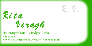 rita viragh business card